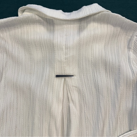 Magellan’s White Crinkle Chopstick Button up Dress Shirt Blouse NWOT XL - Picture 4 of 10